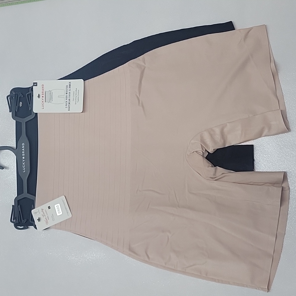Lucky Brand High-Waisted Shapewear Shorts - Nude and Black